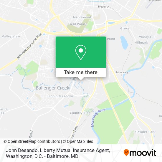 Mapa de John Desando, Liberty Mutual Insurance Agent