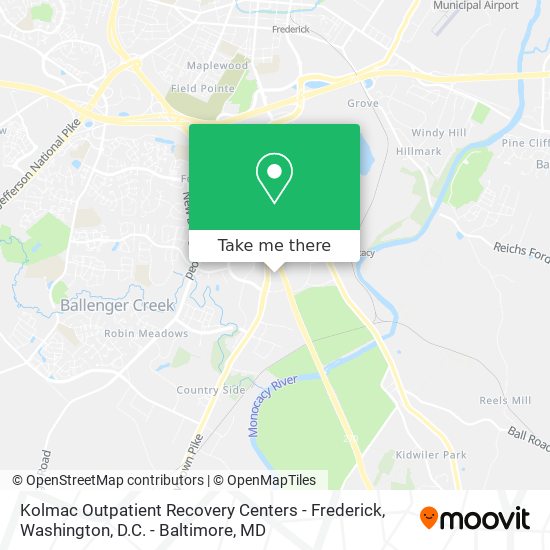 Kolmac Outpatient Recovery Centers - Frederick map