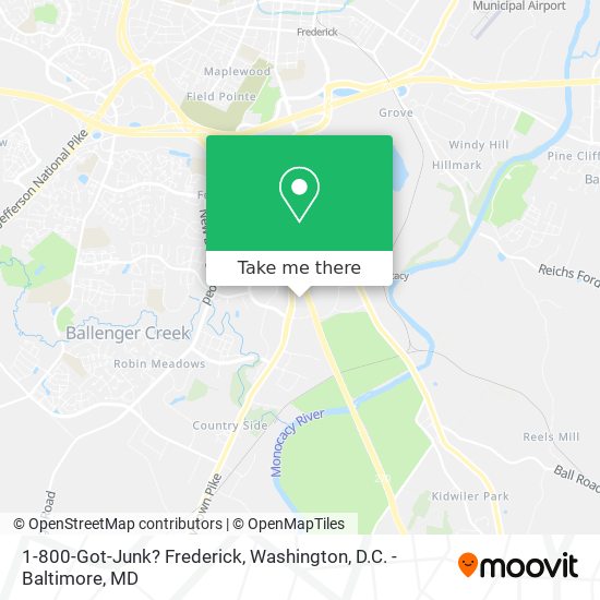 1-800-Got-Junk? Frederick map