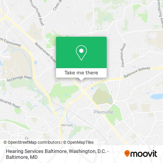 Mapa de Hearing Services Baltimore