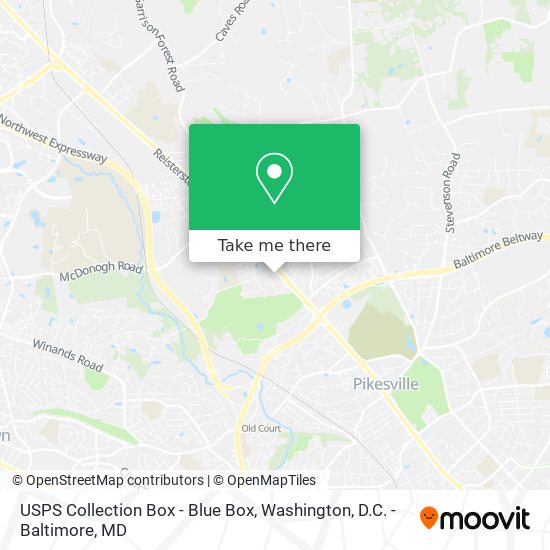 USPS Collection Box - Blue Box map