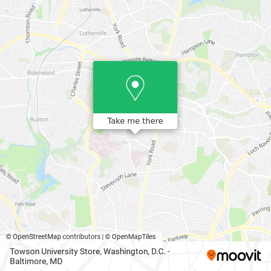 Towson University Store map