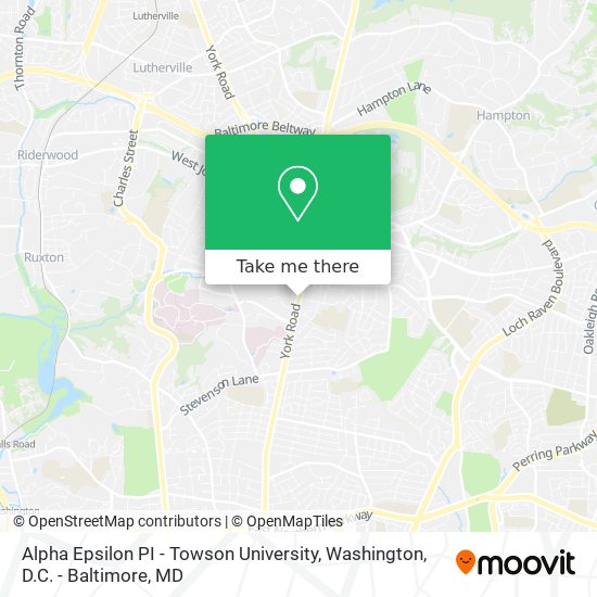 Alpha Epsilon PI - Towson University map