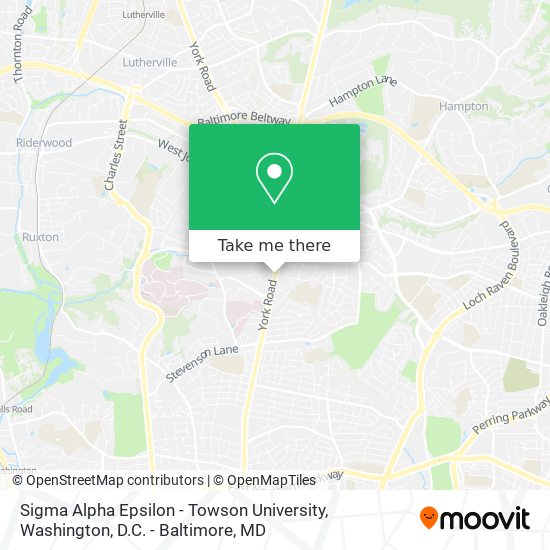 Sigma Alpha Epsilon - Towson University map