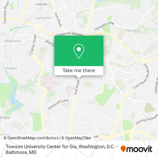 Mapa de Towson University Center for Gis