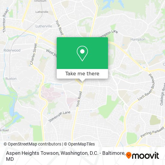 Mapa de Aspen Heights Towson