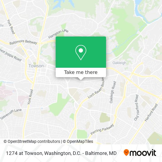 1274 at Towson map