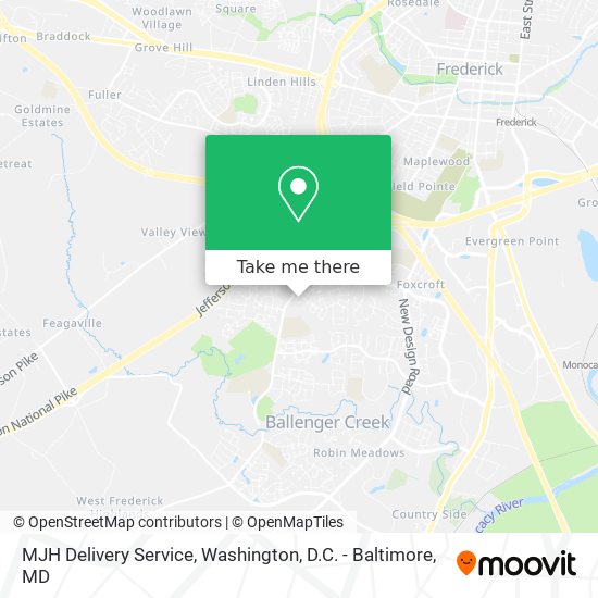 Mapa de MJH Delivery Service