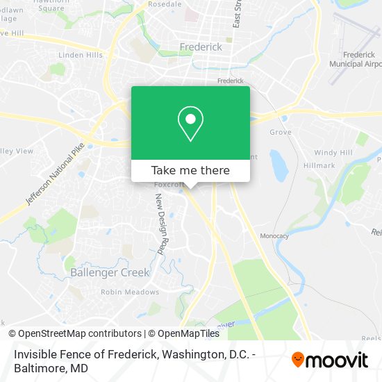 Invisible Fence of Frederick map