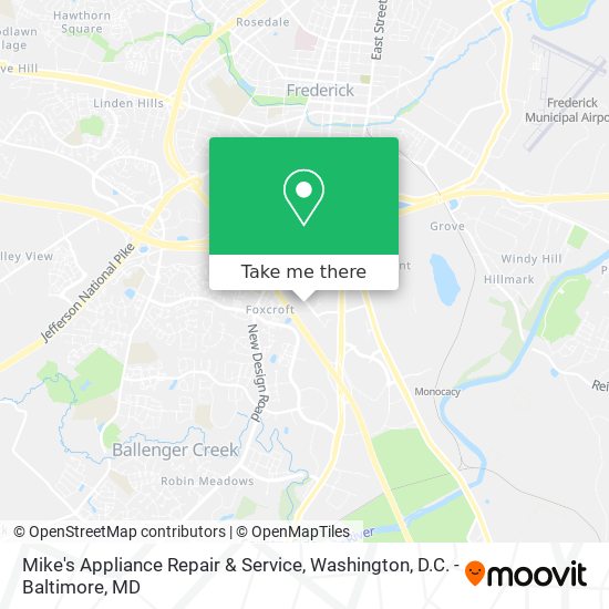 Mike's Appliance Repair & Service map