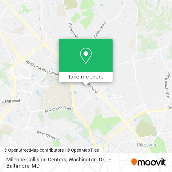 Mapa de Mileone Collision Centers