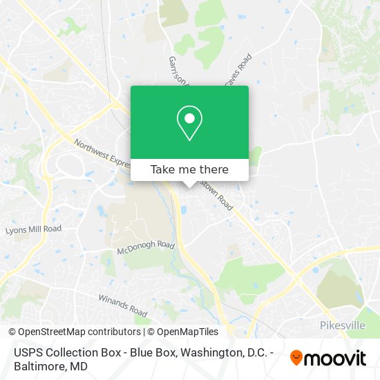 USPS Collection Box - Blue Box map