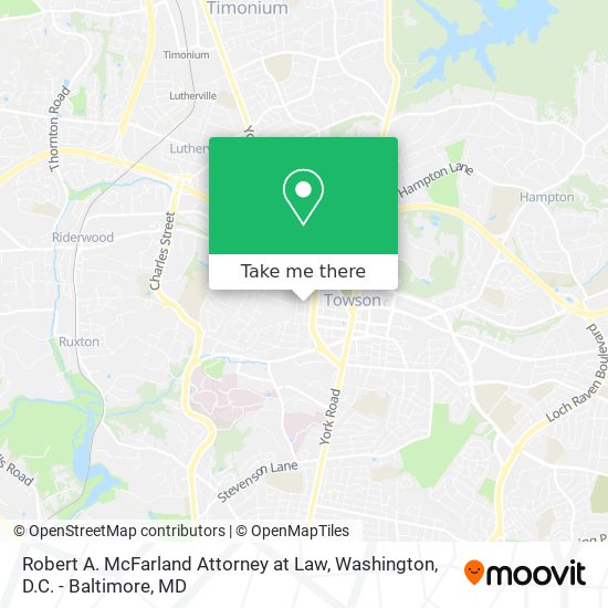 Robert A. McFarland Attorney at Law map