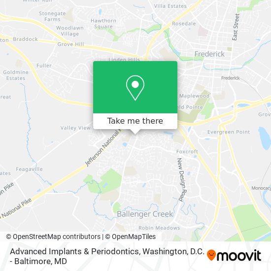 Mapa de Advanced Implants & Periodontics