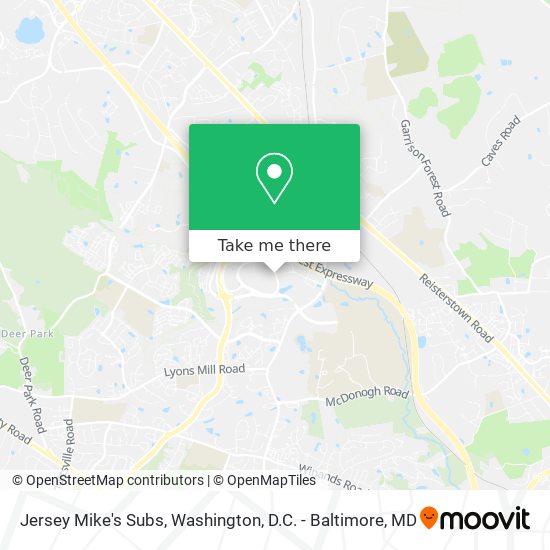 Mapa de Jersey Mike's Subs