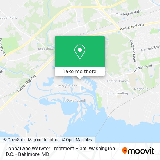 Mapa de Joppatwne Wstwter Treatment Plant