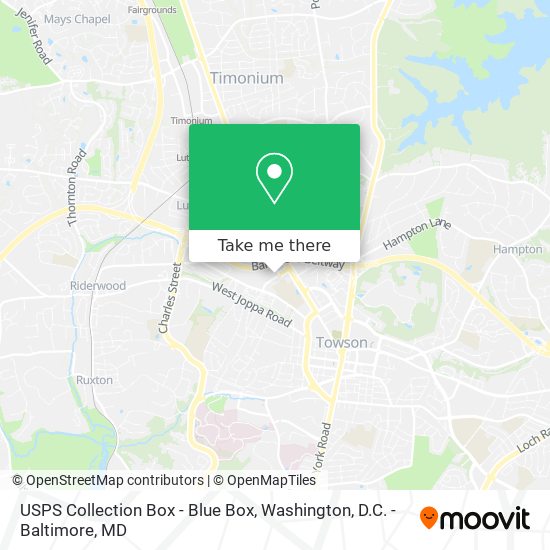 USPS Collection Box - Blue Box map