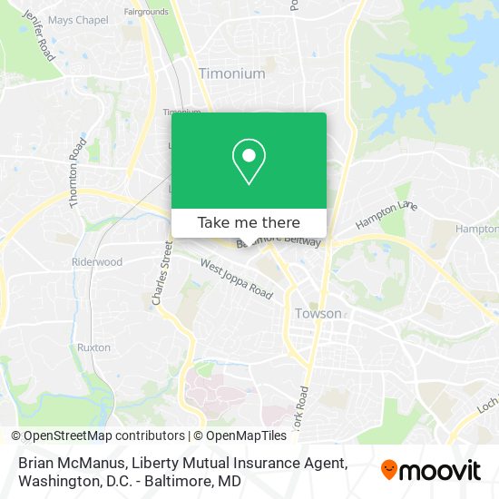 Brian McManus, Liberty Mutual Insurance Agent map