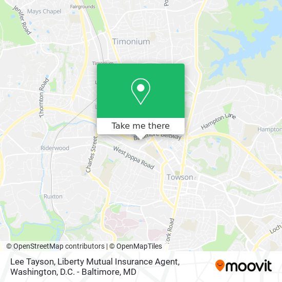 Lee Tayson, Liberty Mutual Insurance Agent map