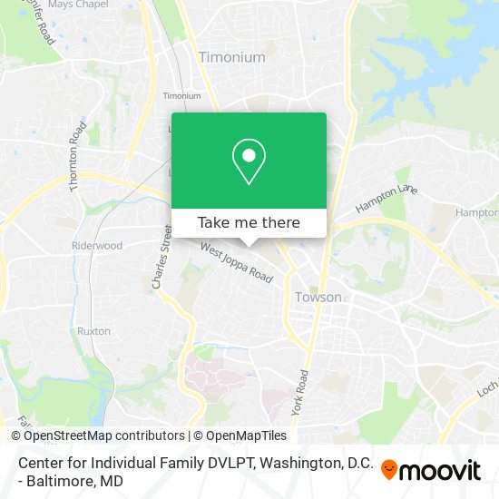 Center for Individual Family DVLPT map