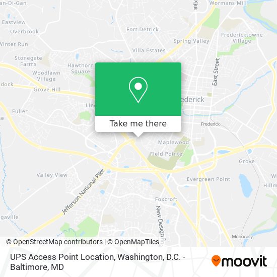 UPS Access Point Location map