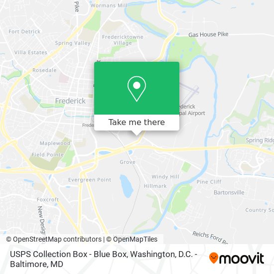 Mapa de USPS Collection Box - Blue Box