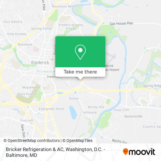 Bricker Refrigeration & AC map