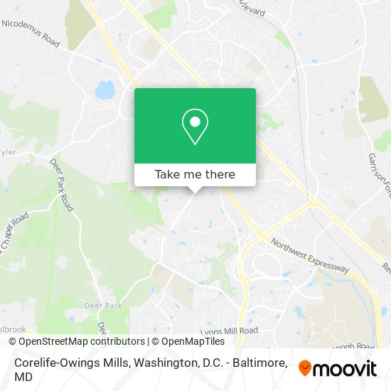 Mapa de Corelife-Owings Mills
