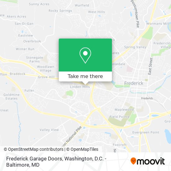 Mapa de Frederick Garage Doors