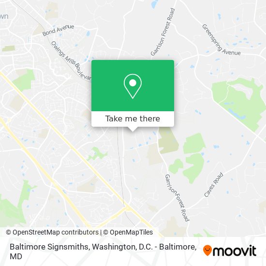 Baltimore Signsmiths map