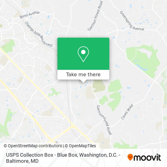 USPS Collection Box - Blue Box map