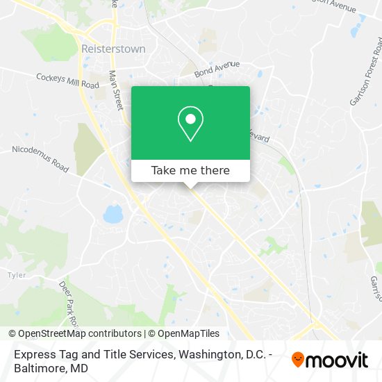 Express Tag and Title Services map