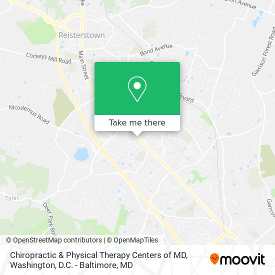 Mapa de Chiropractic & Physical Therapy Centers of MD