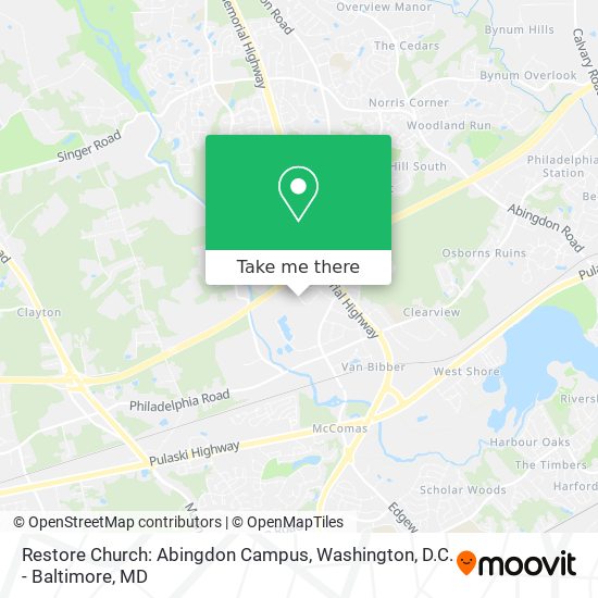 Mapa de Restore Church: Abingdon Campus