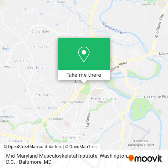 Mid-Maryland Musculoskeletal Institute map