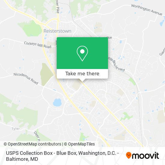 USPS Collection Box - Blue Box map