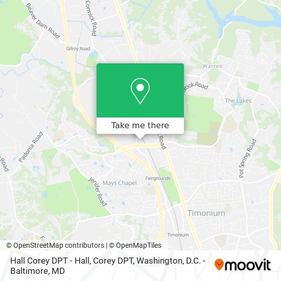 Mapa de Hall Corey DPT - Hall, Corey DPT
