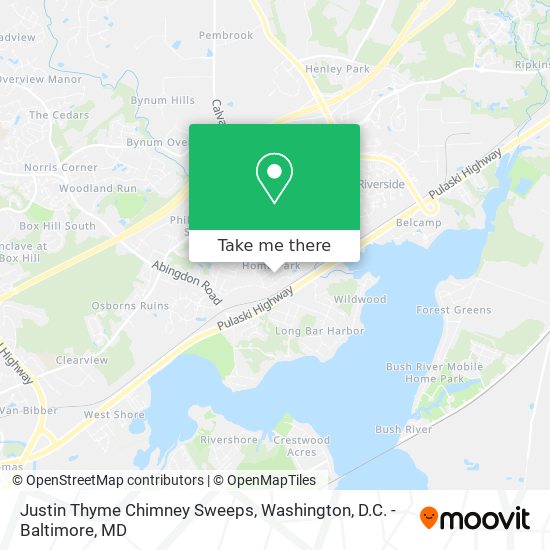 Justin Thyme Chimney Sweeps map