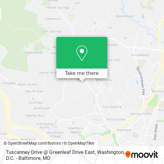 Mapa de Tuscanney Drive @ Greenleaf Drive East