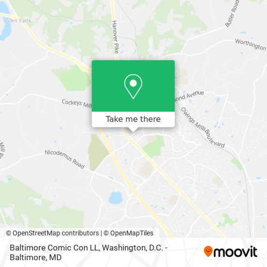 Baltimore Comic Con LL map