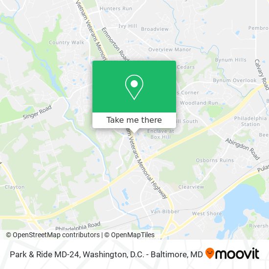 Park & Ride MD-24 map