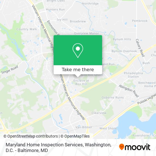 Mapa de Maryland Home Inspection Services