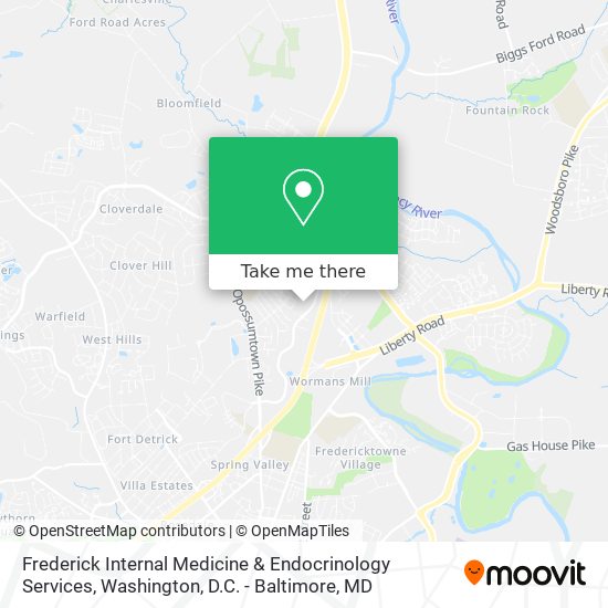 Frederick Internal Medicine & Endocrinology Services map