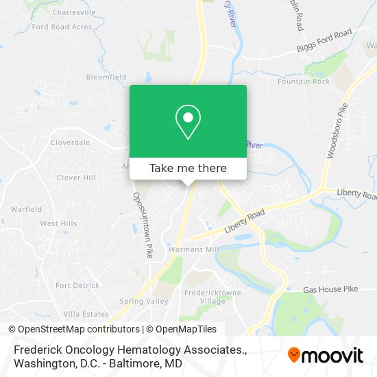 Frederick Oncology Hematology Associates. map