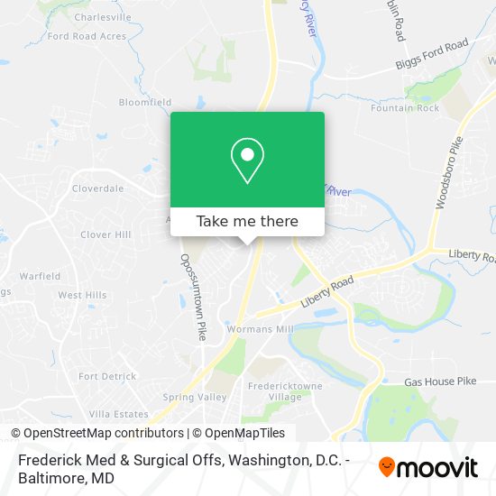 Frederick Med & Surgical Offs map