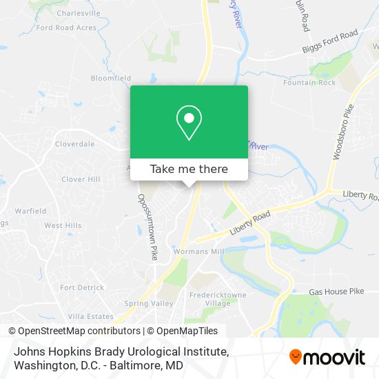 Mapa de Johns Hopkins Brady Urological Institute