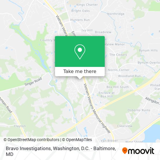 Bravo Investigations map