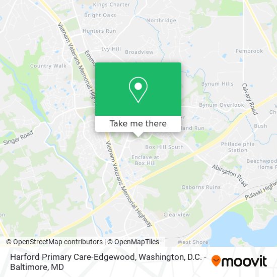 Harford Primary Care-Edgewood map
