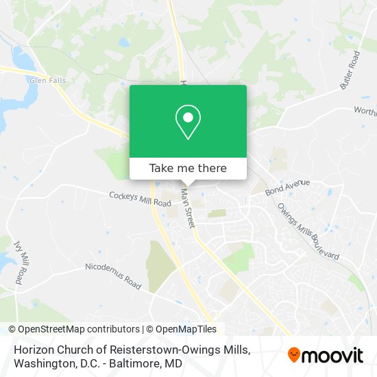 Mapa de Horizon Church of Reisterstown-Owings Mills