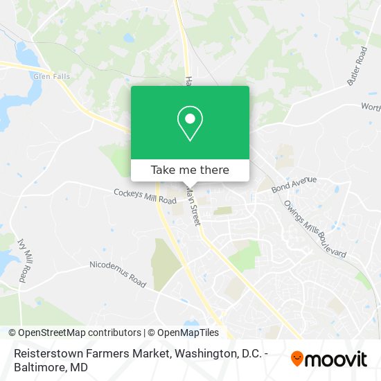 Mapa de Reisterstown Farmers Market